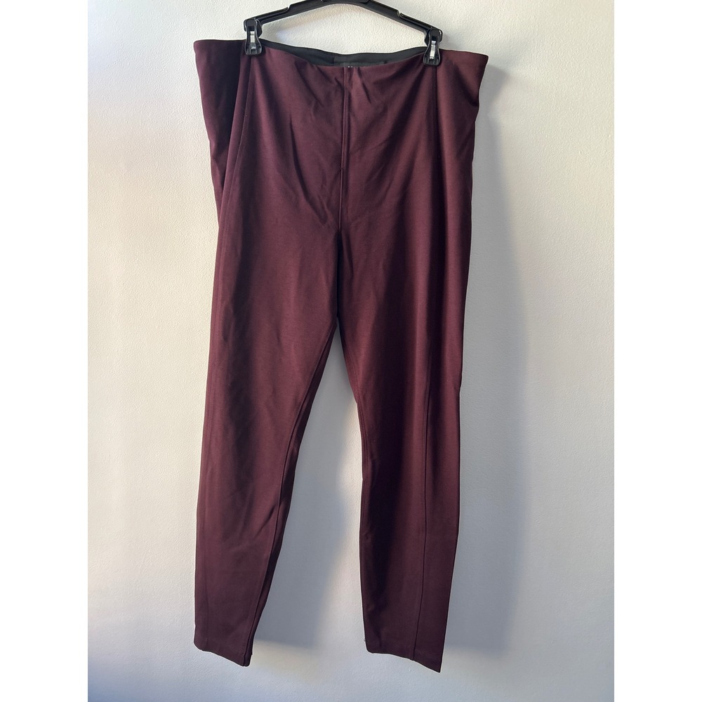 Liverpool Meritage Burgundy Ponte Leggings Slim Leg Pants 18W LY2121M42